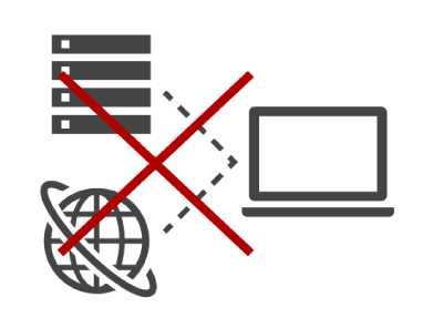 インターネットへの接続を切ってください