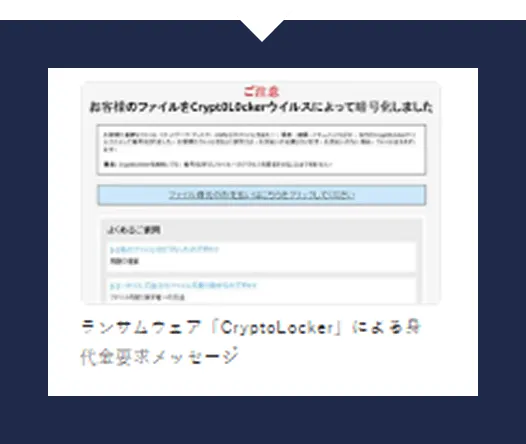 身代金の請求画面が表示された